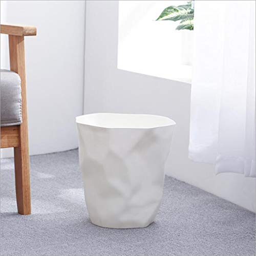 Corbeille à papier en plastique blanc originale pour bureau
