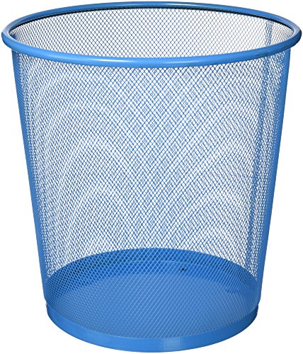 Corbeille à papier en maille bleu flashy