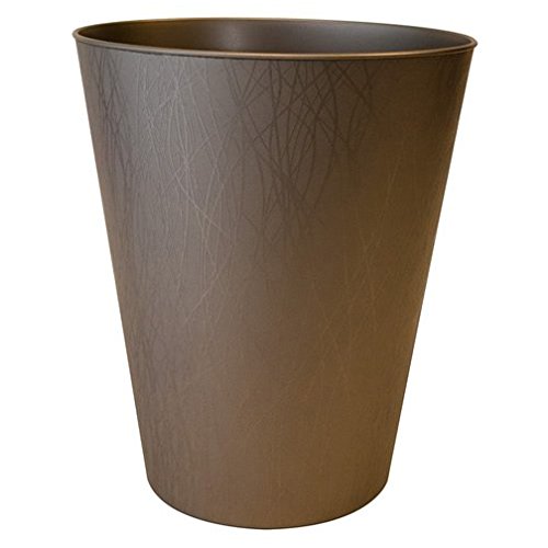 Corbeille à papier marron bronze texturée