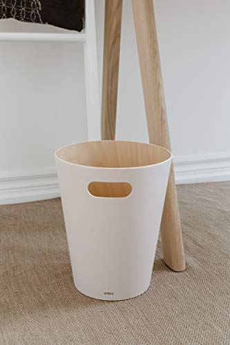 Corbeille à papier en bois originale et design pour bureau