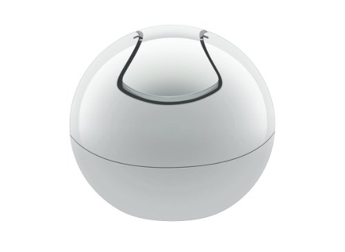 Petite poubelle de table blanche et ronde