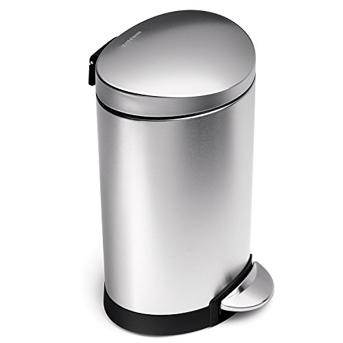 Poubelle de salle de bain design en acier brossé 6 litres Simplehuman